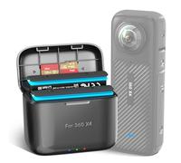 Adicop Caricabatterie Rapida compatibile con Insta 360 ONE X4 Accessori Batteria con Slot per Schede Misro (Caricabatterie X4, Batteria Non Inclusa)