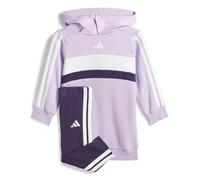 adidas 0 SEASONAL ESSENTIALS TIBERIO 3 STRIPES FLEECE LEGGINGS SET, powder plum/aurora plum/white, 18-24 Months