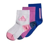 adidas 3 Paia di Calzini Ankle Socks, ROYBLU/SEPULI/White, 31-33 Unisex-Bambini e Ragazzi