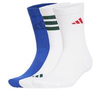 adidas 3 paia di calzini unisex con logo per adulti, bianco, XL