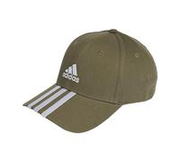 adidas 3-stripes Cotton Twill Baseball Cap Cappellino, Olive Strata/White, L Unisex - Adulto