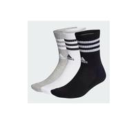 adidas 3-stripes Cushioned Crew Socks 3 Pairs, Calzini Unisex - Adulto, Medium Grey Heather/White/Black/White, XS (Pacco da 3)