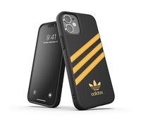ADIDAS 3-Stripes Custodia per Apple iPhone 12 mini, Nero/Oro
