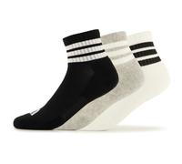 adidas Unisex - Adulto 3 STRIPES CUSHIONED SPORTSWEAR MID CUT SOCKS 3 PAIR PACK, medium grey heather/white/black, 42-45