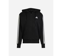 Giacca felpa cappuccio Hoodie UOMO Adidas Nero 3-S French Terry Full-Zip