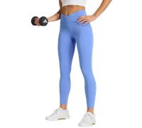 adidas 3 Stripes Studio All Me 7/8 X-Over Leggings Women Leggins M Azzurro