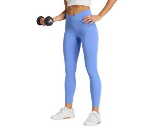 adidas 3 Stripes Studio All Me 7/8 X-Over Leggings Women Leggins M Azzurro