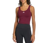 adidas 3 Stripes Studio All Me Light Support Tank Top Women Canotte e Top M Rosso scuro