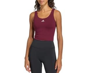 adidas 3 Stripes Studio All Me Light Support Tank Top Women Canotte e Top XL Rosso scuro