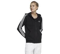 adidas 3 Stripes W - felpa con cappuccio - donna L Black/White woman Better Cotton Initiative