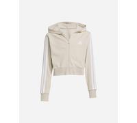 Adidas Bambina Essentials Full Zip Hoodie, Wonder Alumina/White, 9-10 Years