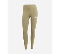 adidas Donna Essentials 3-Stripes Cotton Leggings, Olive Strata/White, L