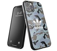adidas 43702 Custodia progettata per iPhone 12 Custodia, iPhone 12 Pro, 6,1 pollici, Custodia testata contro caduta, bordi rialzati antiurto, originale Snap Case, smeraldi torbidi/ossidi blu