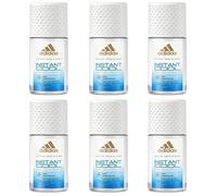 adidas - 6 deodoranti roll-on istantaneo cool per la pelle, con olio di menta e con formula delicata sulla pelle, con 24 deodoranti di protezione contro forte sudorazione e odori corporei, 50 ml