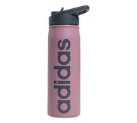 adidas 600 Ml (20 Oz) Straw Top Metal Water Bottle, Hot/Cold Double-Walled Insulated 18/8 Stainless Steel, Wonder Orchid Purple/Onix Grey, One Size