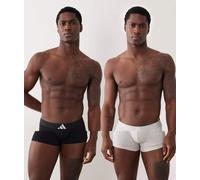 adidas - Active Flex - Confezione da 2 boxer aderenti sportivi in cotone grigi e neri-Grigio XL