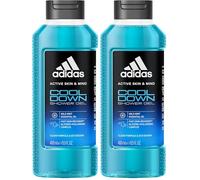 adidas Active Skin & Mind, Cool Down Shower Gel, Docciaschiuma Uomo, 400 ml (Confezione da 2)