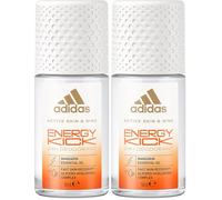adidas Active Skin & Mind, Energy Deodorante Roll On per Uomo e Donna, 24 Ore di Protezione, 50 ml - Unisex (Confezione da 2)