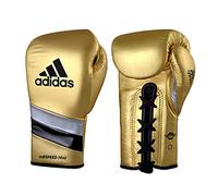 adidas Adi-Speed 500 Pro - Guanti da boxe, boxe, kickboxing e sparring, chiusura con lacci tradizionali, look metallico, oro/argento/nero, per uomo e donna
