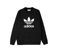 Adidas Adicolor Classics Trefoil Crewneck, Felpa Uomo, Nero Bianco, XL