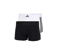 Adidas Adidas Herren Unterwäsche Boxershorts 2er Pack - Low Rise Trunk (2pk) - Active Flex Cotton 3 Stripes Intimo Uomo