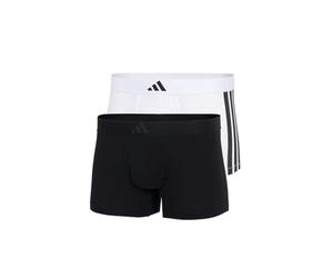 Adidas Adidas Herren Unterwäsche Boxershorts 2er Pack - Low Rise Trunk (2pk) - Active Flex Cotton 3 Stripes Intimo Uomo
