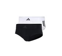 Adidas Slip Uomo Active Flex Cotton 3 Stripes - 2 pezzi, vita bassa, Nero/Bianco S