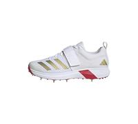 adidas Adipower Vector, Scarpe da Cricket Uomo, Cloud White/Gold Metallic/Pure Ruby, 40 EU