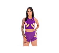 adidas Adizero Road to Records crop Canotte e Top L Viola