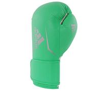 adidas Adulti Speed 100 - guanti da boxe verde/argento, 8 oz