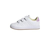 adidas Advantage Base 2.0 Shoes Children, Scarpe da Tennis Unisex-Bambini, Ftwr White/Bliss Lilac/Clear Pink, 35 EU