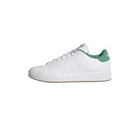 adidas Advantage Base 2.0 Shoes, Scarpe Uomo, Ftwr White/Ftwr White/Semi Court Green, 40 2/3 EU