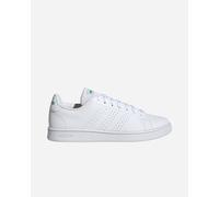 adidas Uomo Advantage Base Court Lifestyle Shoes, Cloud White / Cloud White / Green, 42 2/3 EU