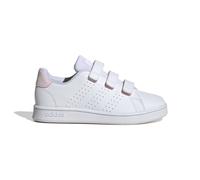 adidas Unisex - Bambini Advantage Court Lifestyle Hook-and-Loop Shoes, Cloud White / Cloud White / Clear Pink, 35 EU