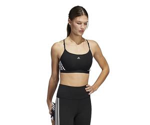 adidas Aeroreact Training 3-Stripes Light Support Workout Bra Reggiseno Sportivo Donna