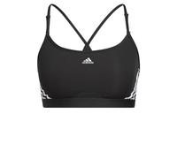 adidas Aeroreact Training 3-Stripes Light Support Workout Bra, Reggiseno Sportivo Donna, Black/White, XXS D