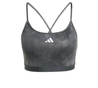 adidas Aeroreact Training Essentials Light Support Tie-Dye Flower-Print Bra Reggiseno Sportivo, Grey Five/Carbon, L A-B Donna
