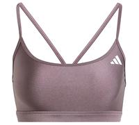 adidas Aeroreact Training Light Support Shiny Bra - Reggiseno da Allenamento con Supporto Leggero da Donna, Shadow Fig,