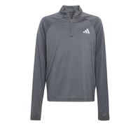 adidas ALL SPORTS FAVORITE 1/4 ZIP LONGSLEEVE TEE, T-shirt Unisex - Bambini, black/grey three/REFLECTIVE SILVER,