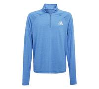 adidas ALL SPORTS FAVORITE 1/4 ZIP LONGSLEEVE TEE, T-shirt Unisex - Bambini, bright cyan/team royal blue/REFLECTIVE SILVER,
