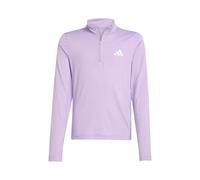 Maglietta per ragazze Adidas Girls Training Zip Longsleeve - white/powdered plum - Viola (164 cm)