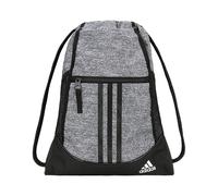 adidas Alliance Sackpack (12l) Lightweight Athletic Small Drawstring Team Sports Workout Bag Borsa a Sacco, Grigio/Nero/Bianco, Taglia Unica Unisex-Adulto