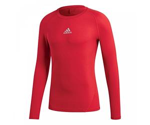 Adidas Alphaskin LS Tee, Maglietta a Manica Lunga Bambino, Power Red, 13-14Y