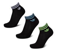 ADIDAS ORIGINALS Calzino '3-Stripes Ankle 3 Pairs' blu chiaro / verde chiaro / nero / bianco Donna ADIDAS ORIGINALS 43-45
