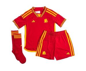 adidas AS Roma Mini Kit Rosso Ragazzo/Ragazza 2023/24, rosso, 03/04A