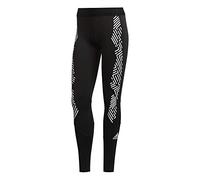 adidas Ask Grphic L T Leggings da Donna, Donna, FJ7223, Nero/Bianco, XXS