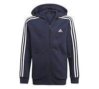 adidas B 3s Fz Hd, Felpa con Cappuccio Bambini e Ragazzi, Blu (Tinley)/Bianco, 5-6 anni