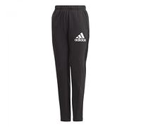 adidas B Bos FL Pant - Pantaloni per Bambini, Bambino, Pantaloni, GJ6669, Nero/Bianco, 116