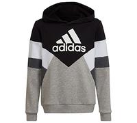 adidas B CB FL HD, Felpa con Cappuccio Bambini e Ragazzi, Nero/Brgrin/Bianco, 12 Anni