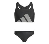 adidas Bambina Big Logo C-Back Bikini Set, Black, 7-8 Years